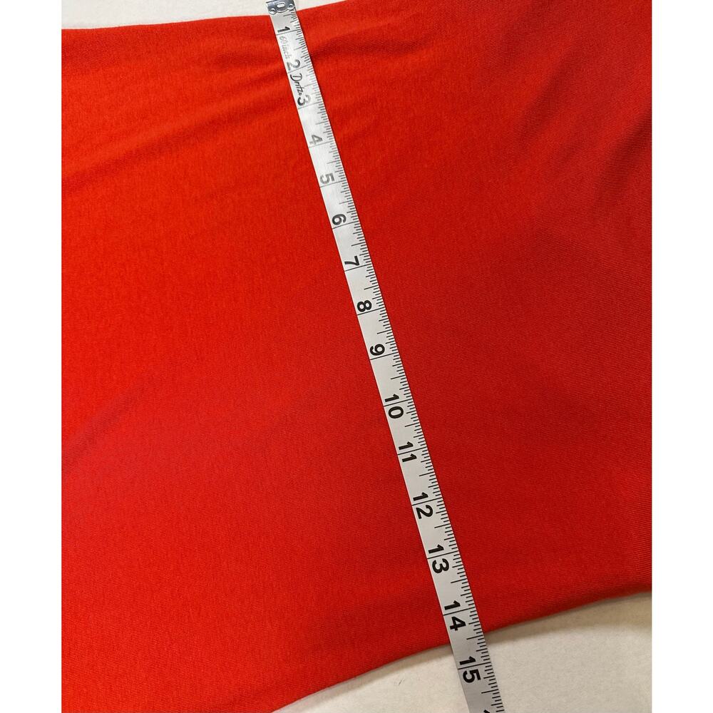 Gap Red Strapless Cotton Midi Column Dress 90s Minimalist Tomato Girl Summer S - Picture 9 of 11
